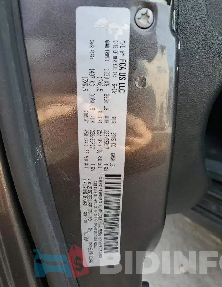 2C4RDGEG1JR341327 Photo# 10
