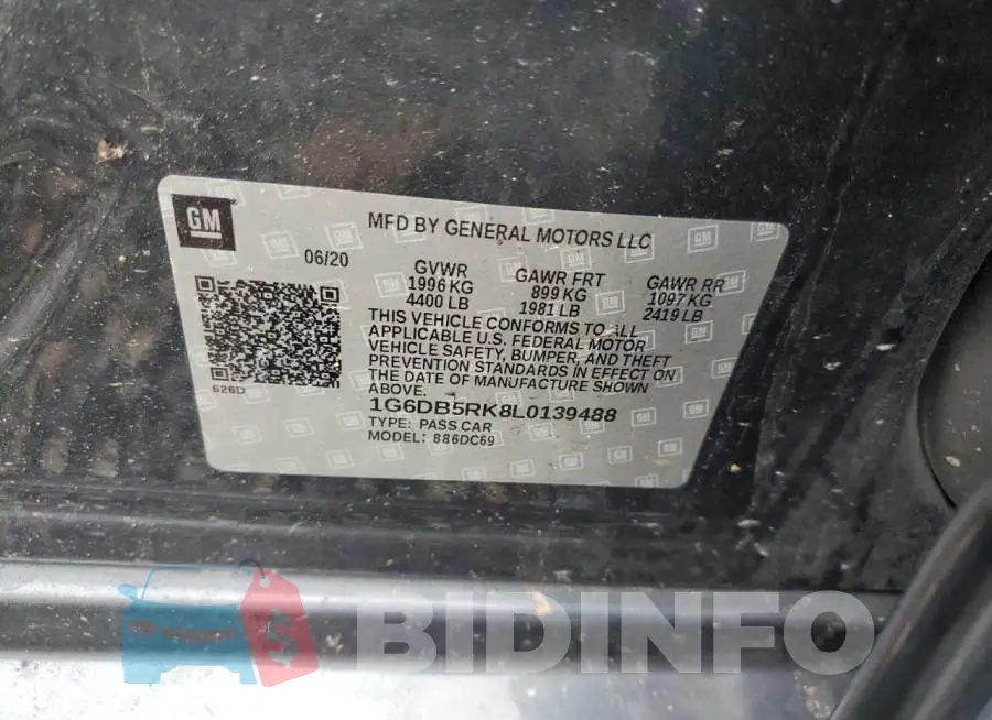 1G6DB5RK8L0139488 Photo# 10