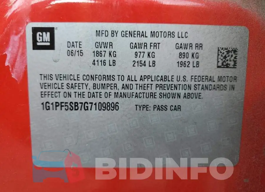 1G1PF5SB7G7109896 Photo# 10