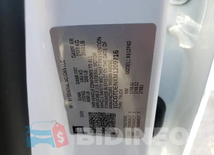 1GCGTDENXM1209716 Photo# 10