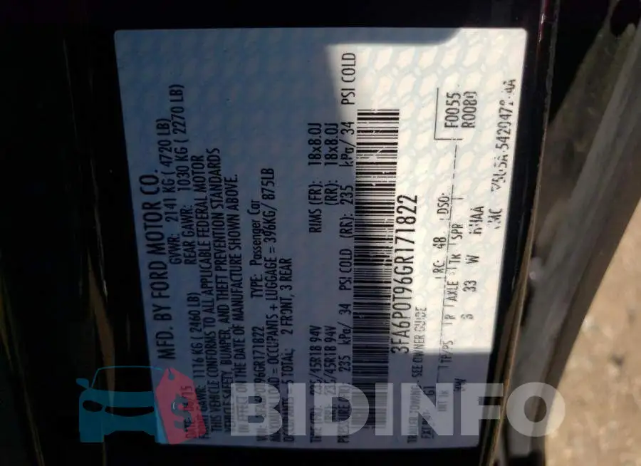 3FA6P0T96GR171822 Photo# 10