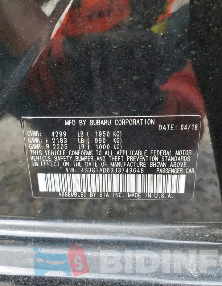 4S3GTAD63J3743648 Photo# 10