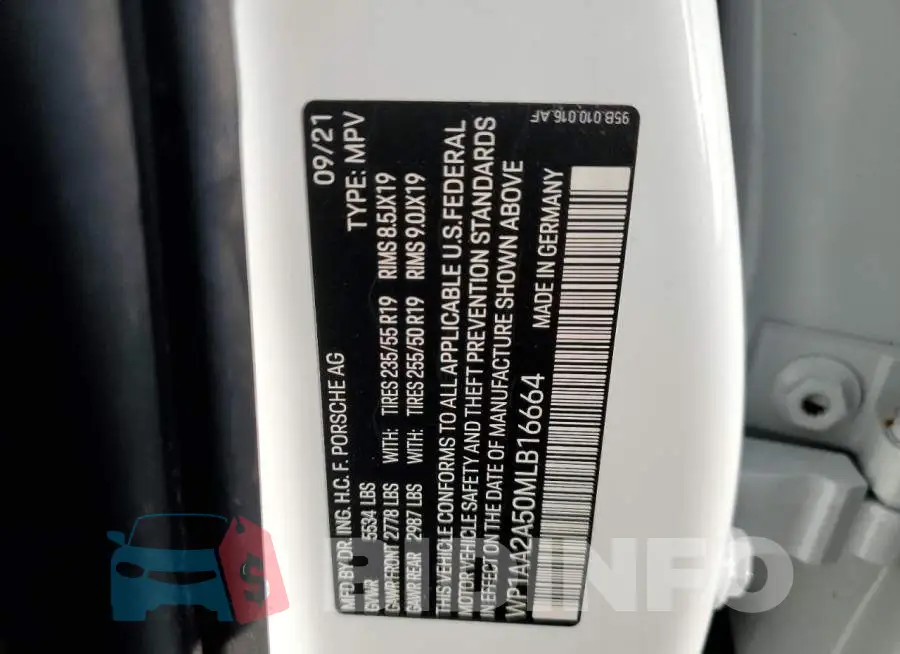 WP1AA2A50MLB16664 Photo# 10