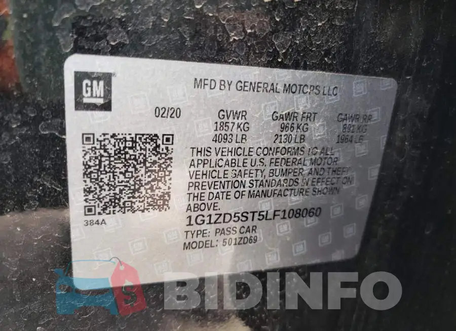 1G1ZD5ST5LF108060 Photo# 10
