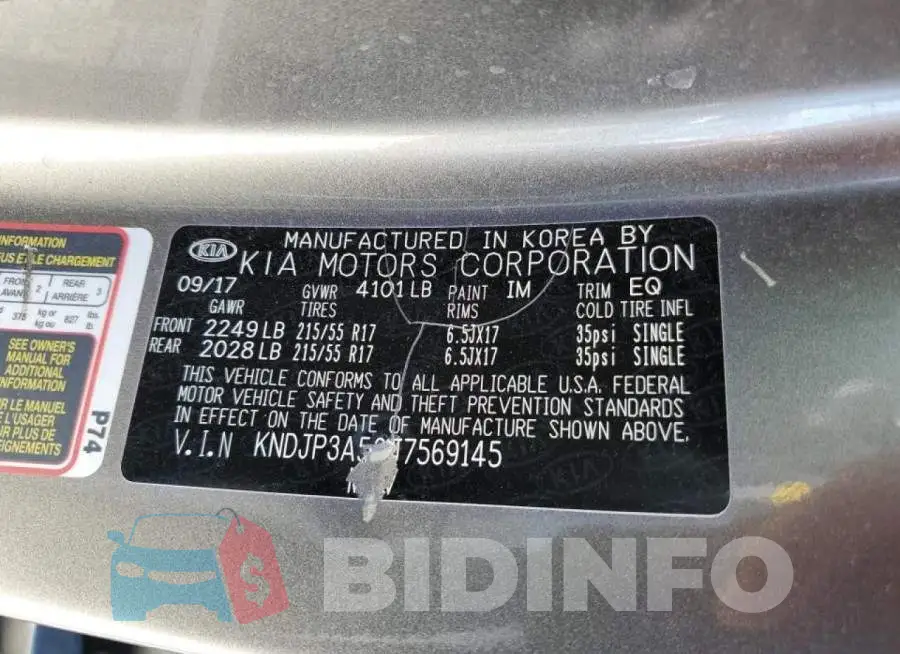 KNDJP3A52J7569145 Photo# 10