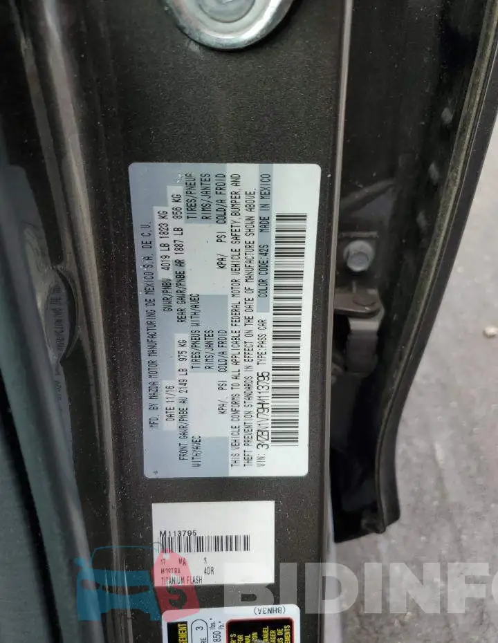 3MZBN1V79HM113795 Photo# 10