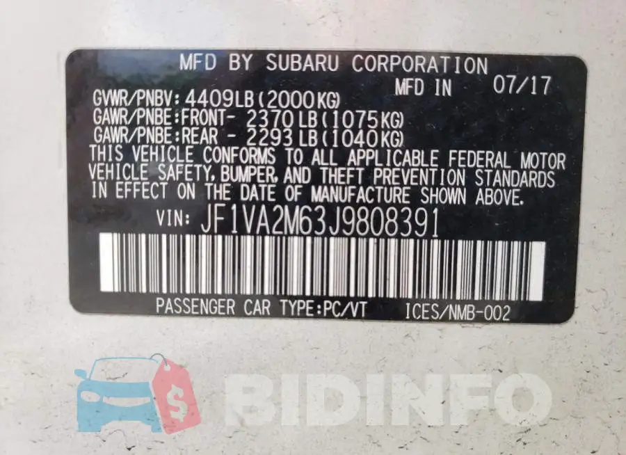JF1VA2M63J9808391 Photo# 10
