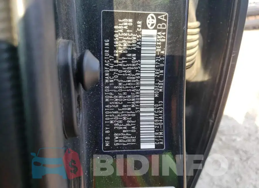 5YFBURHE1HP687525 Photo# 10