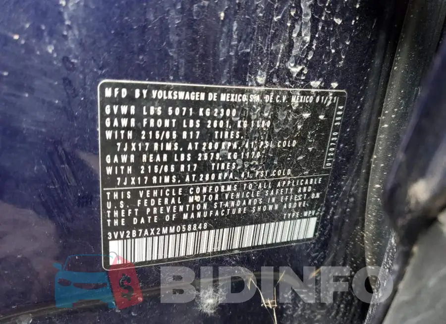 3VV2B7AX2MM058848 Photo# 10