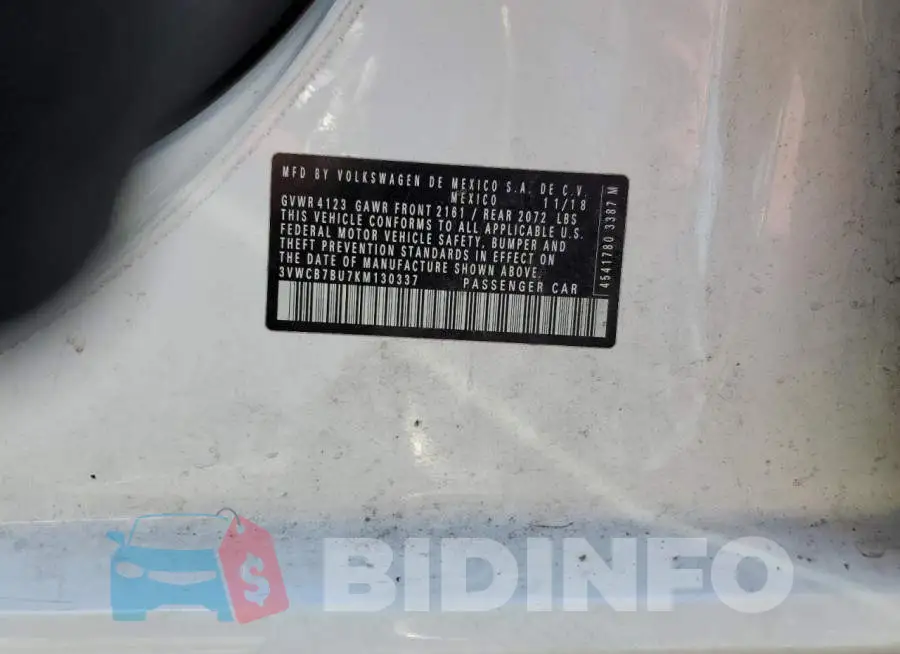 3VWCB7BU7KM130337 Photo# 13