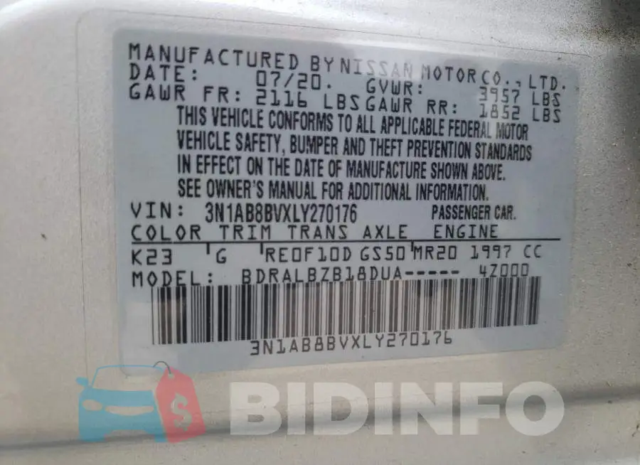 3N1AB8BVXLY270176 Photo# 10