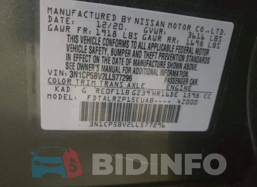 3N1CP5BV2LL577296 Photo# 10