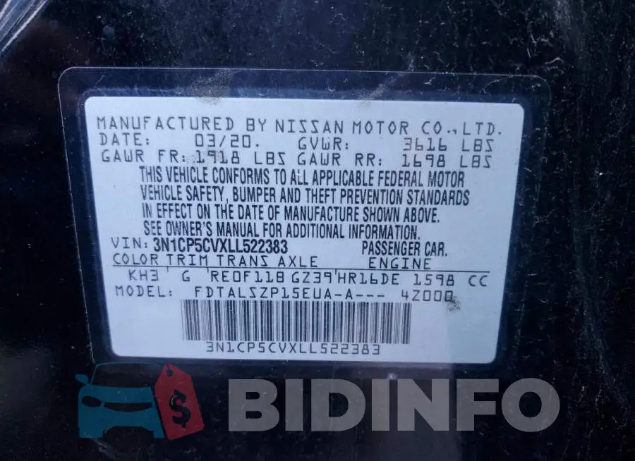 3N1CP5CVXLL522383 Photo# 10