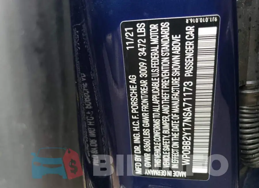 WP0BB2Y17NSA71173 Photo# 10