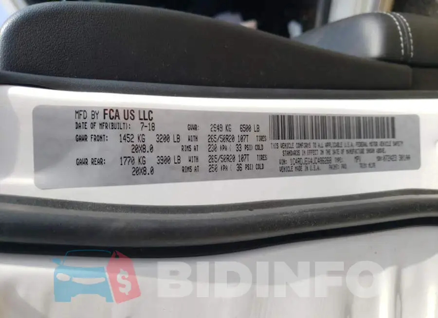 1C4RDJEG4JC486268 Photo# 10