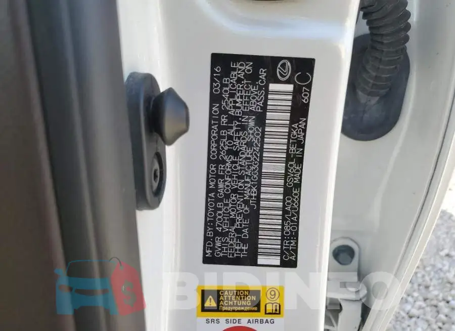 JTHBK1GG3G2242502 Photo# 10