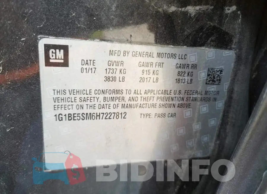 1G1BE5SM6H7227812 Photo# 10