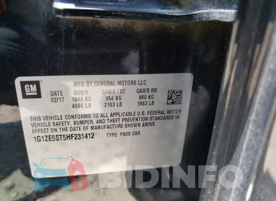 1G1ZE5ST5HF231412 Photo# 10