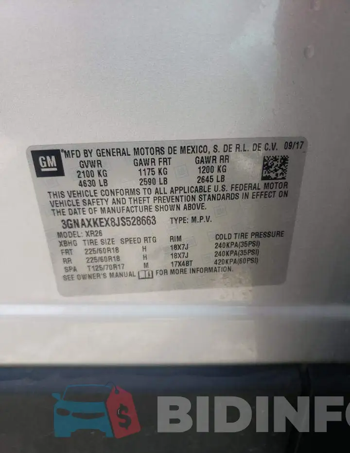 3GNAXKEX8JS528663 Photo# 10