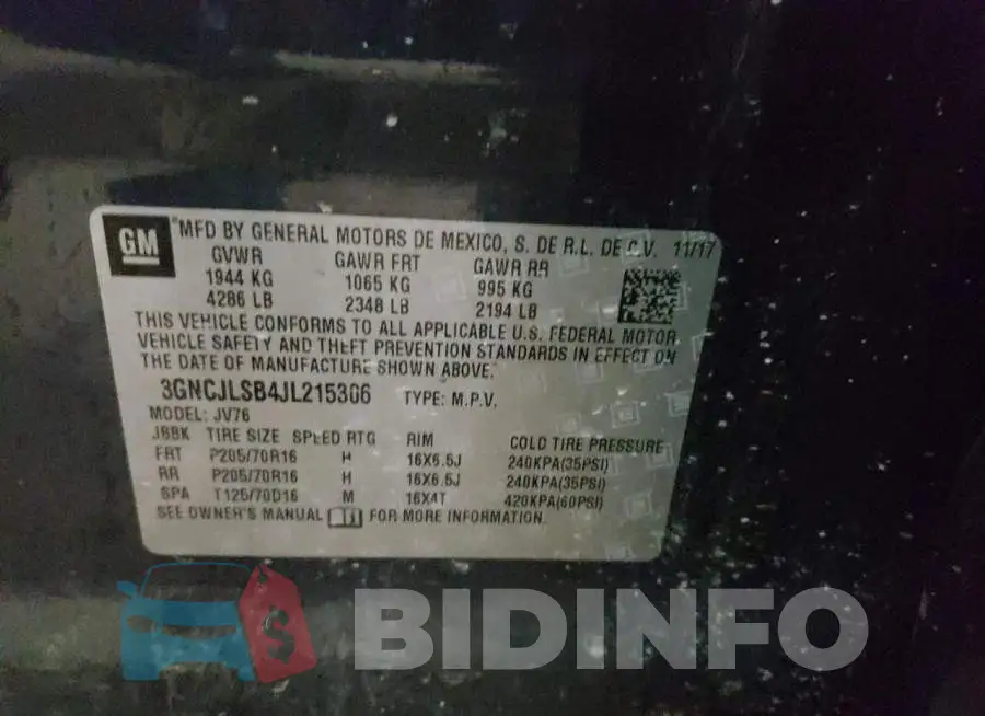 3GNCJLSB4JL215306 Photo# 10