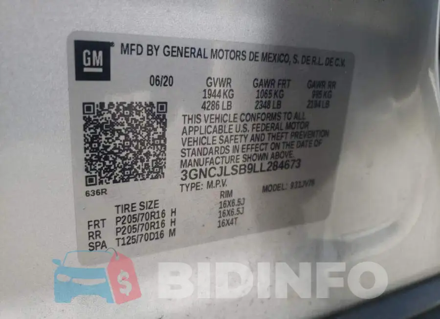 3GNCJLSB9LL284673 Photo# 10