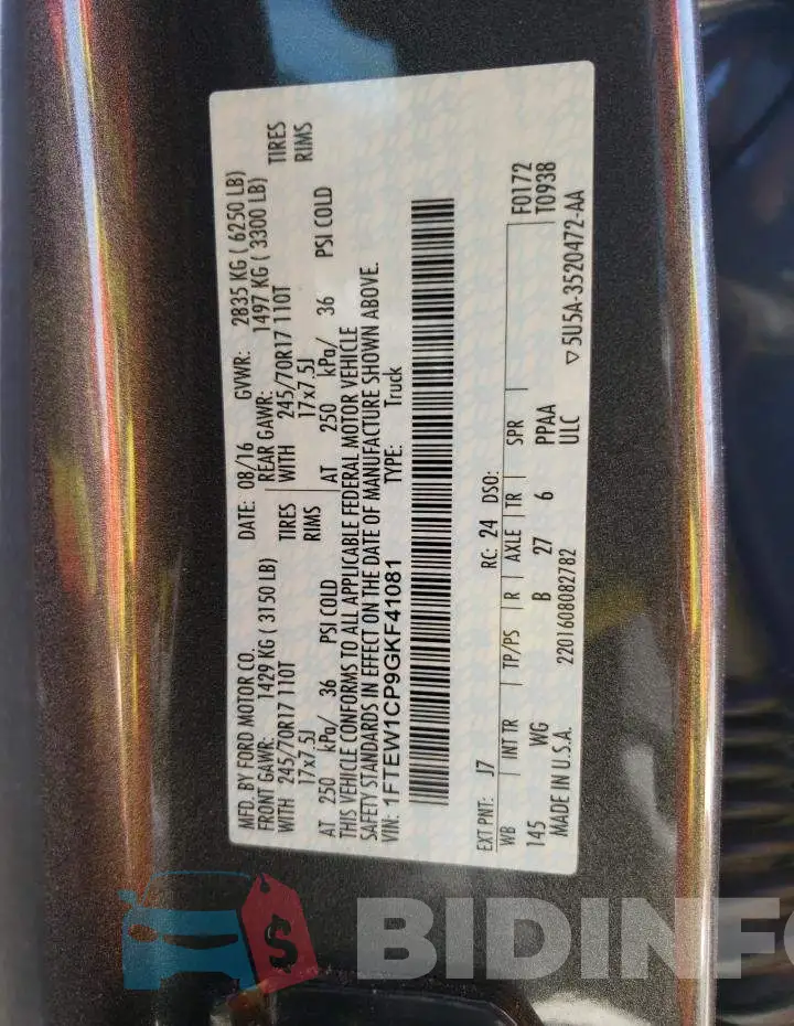1FTEW1CP9GKF41081 Photo# 10