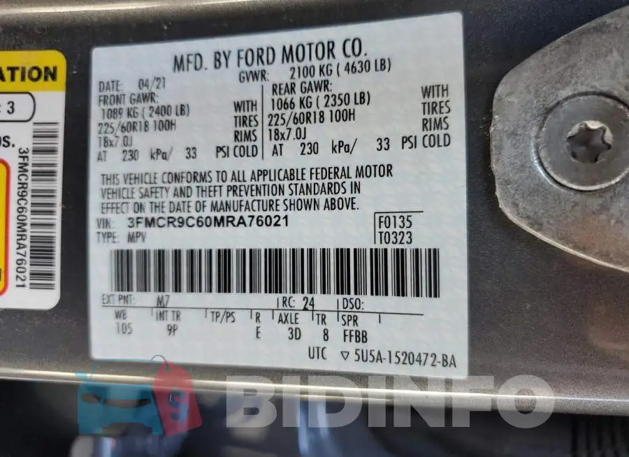 3FMCR9C60MRA76021 Photo# 10