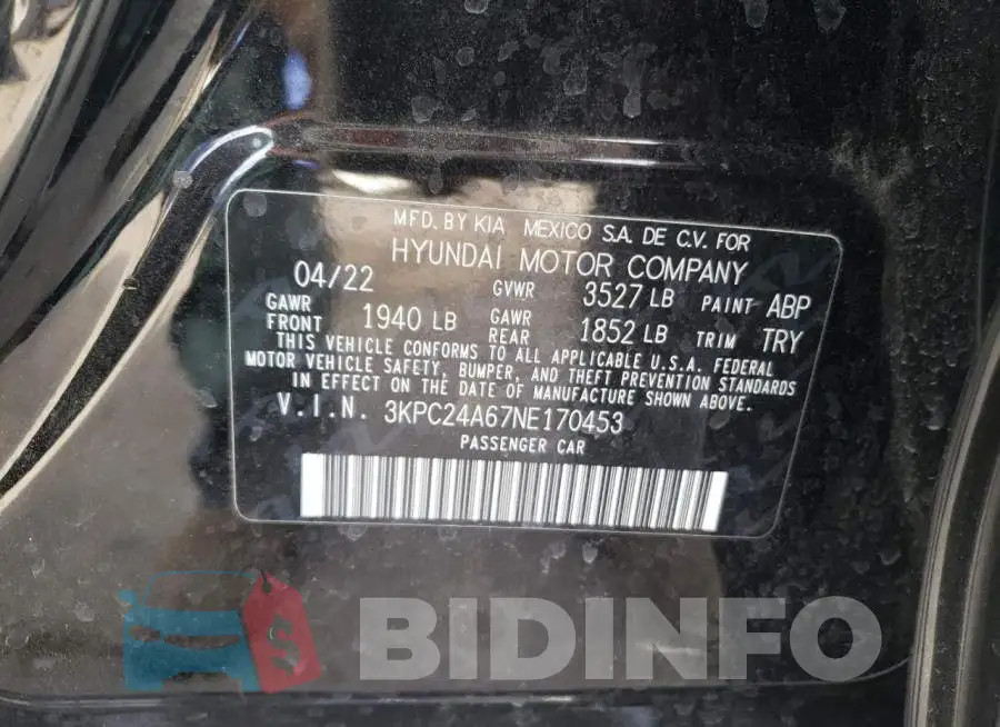 3KPC24A67NE170453 Photo# 10