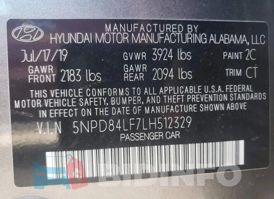 5NPD84LF7LH512329 Photo# 10