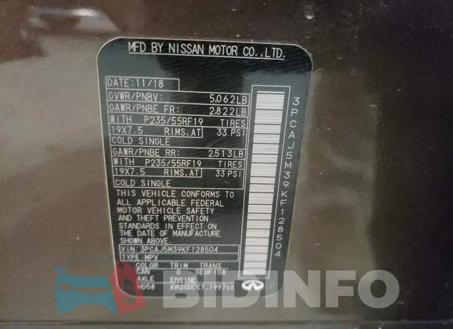 3PCAJ5M39KF128504 Photo# 10