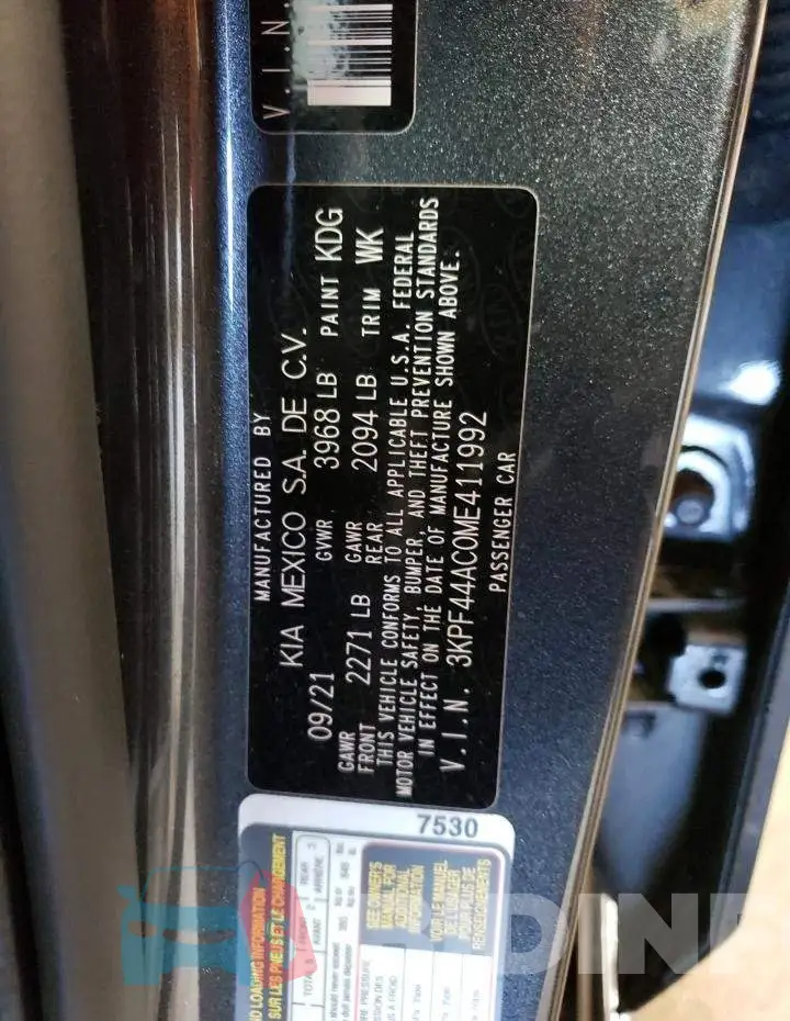 3KPF44AC0ME411992 Photo# 10