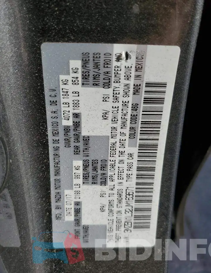 3MZBN1L32JM163671 Photo# 10