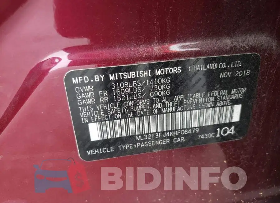 ML32F3FJ4KHF06479 Photo# 10