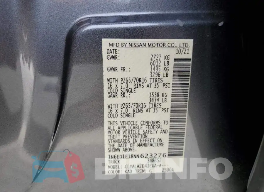 1N6ED1EJ8NN623276 Photo# 10