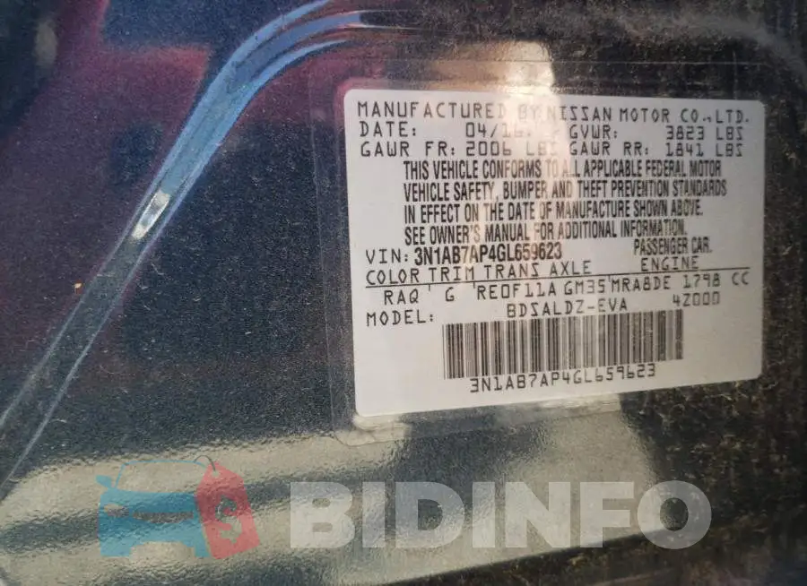 3N1AB7AP4GL659623 Photo# 10