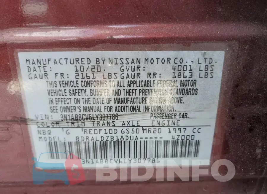 3N1AB8CV6LY307786 Photo# 10