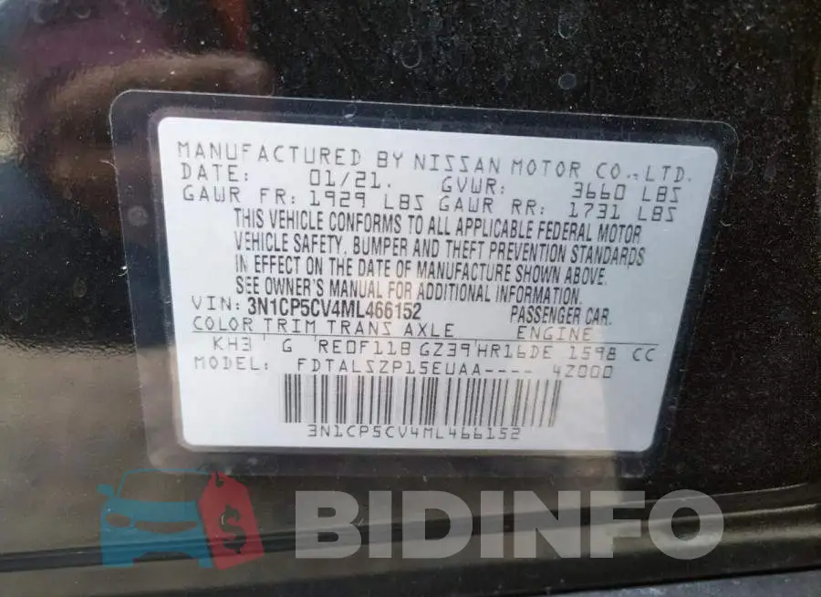 3N1CP5CV4ML466152 Photo# 10