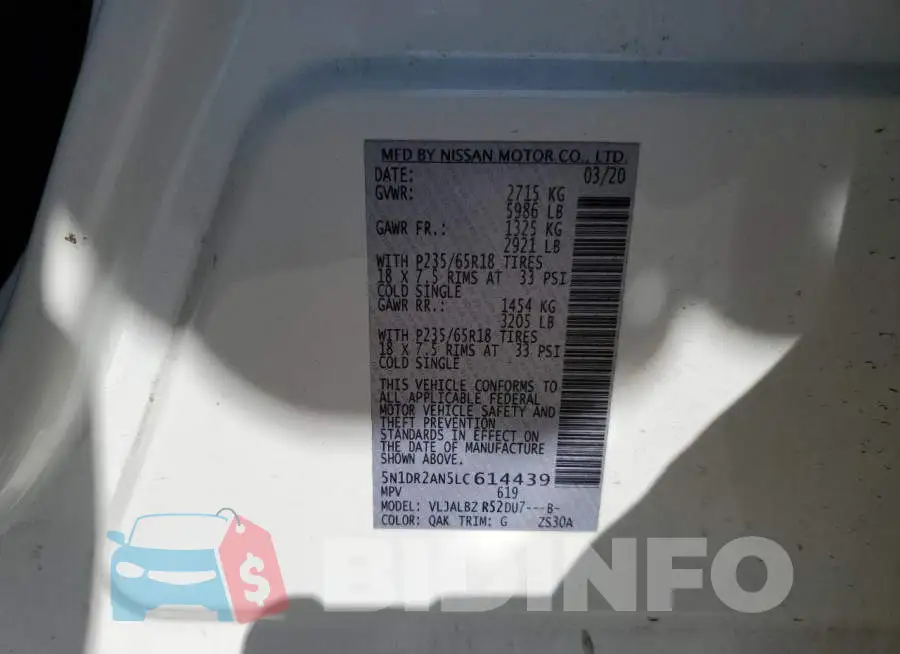5N1DR2AN5LC614439 Photo# 10