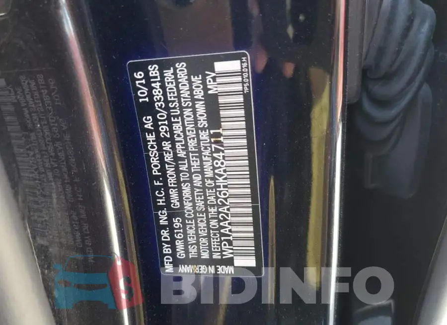 WP1AA2A26HKA84711 Photo# 10