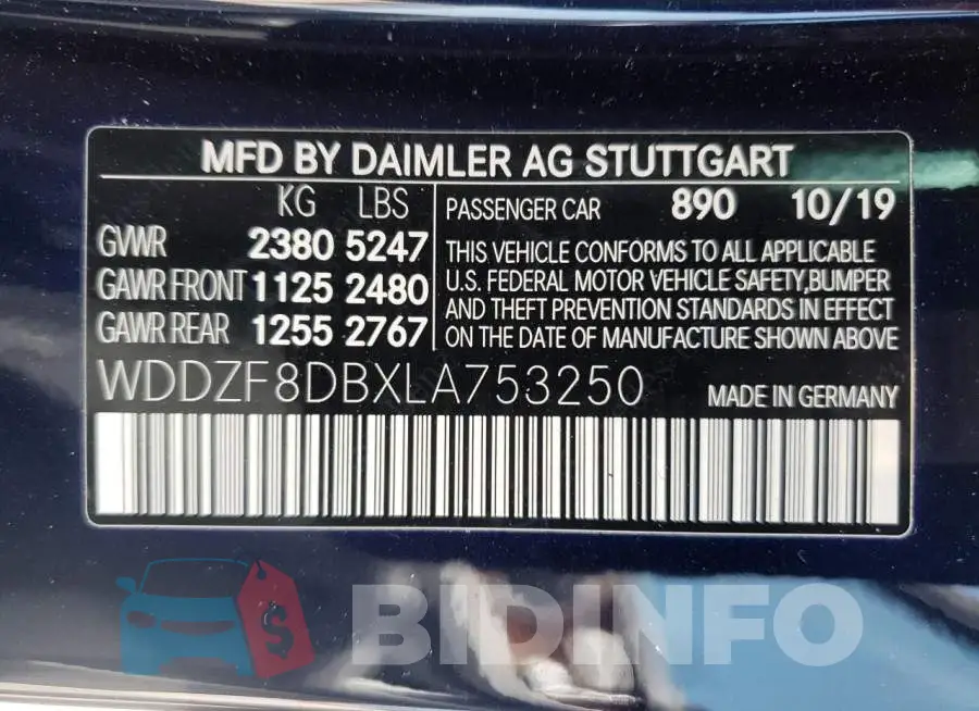 WDDZF8DBXLA753250 Photo# 10