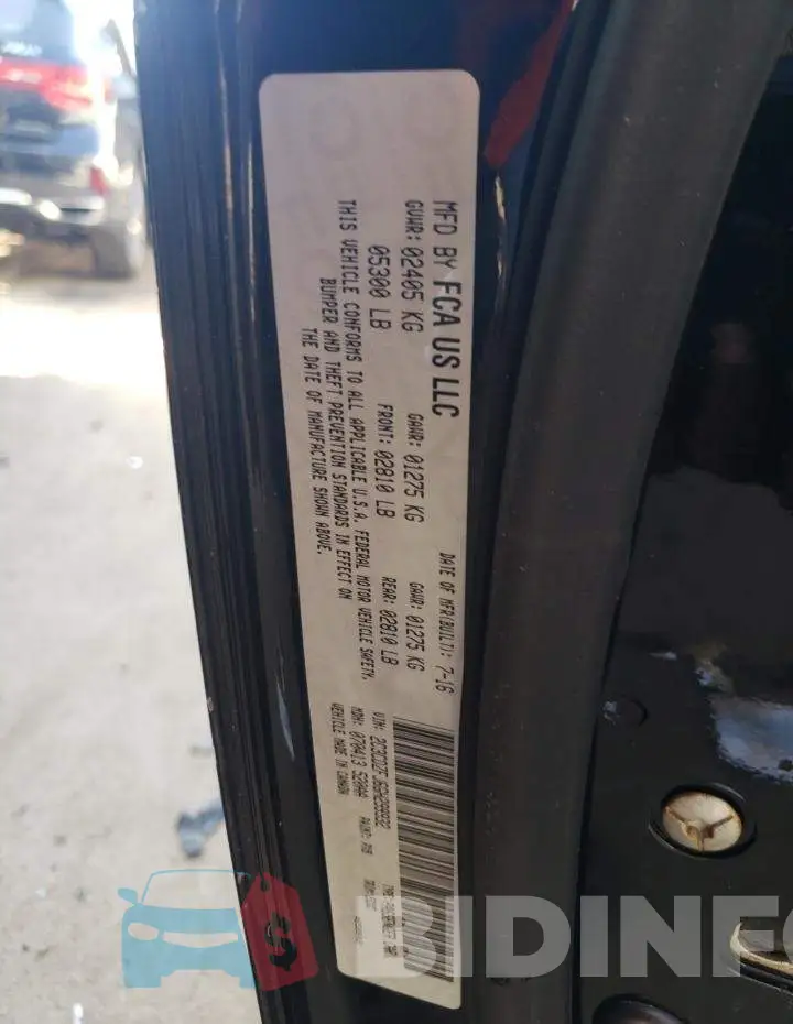 2C3CDZFJ6GH299932 Photo# 10