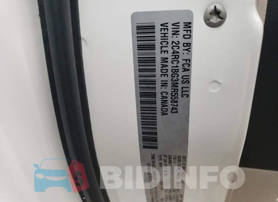 2C4RC1BG3MR558743 Photo# 10