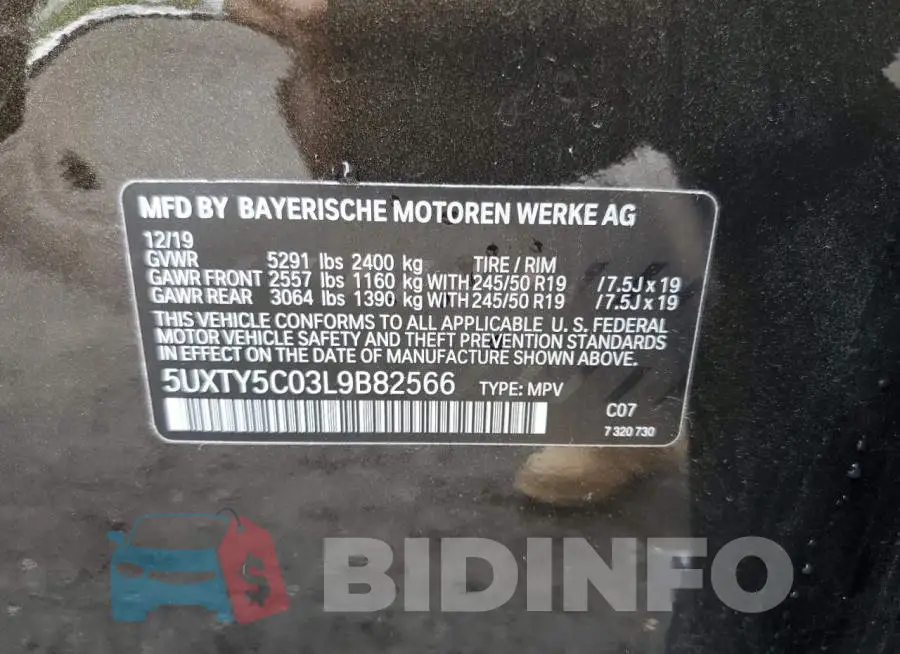 5UXTY5C03L9B82566 Photo# 10