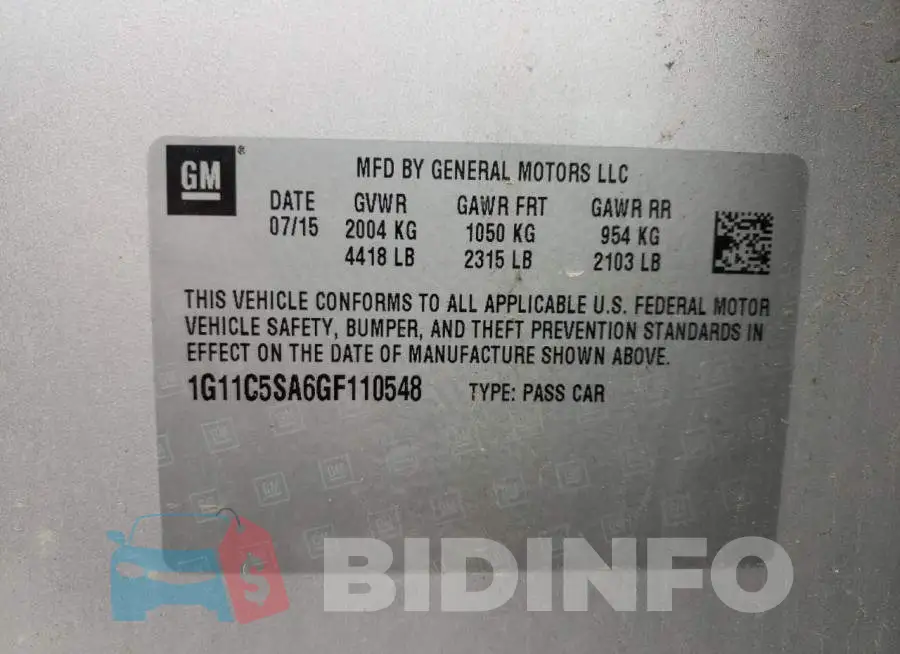 1G11C5SA6GF110548 Photo# 10