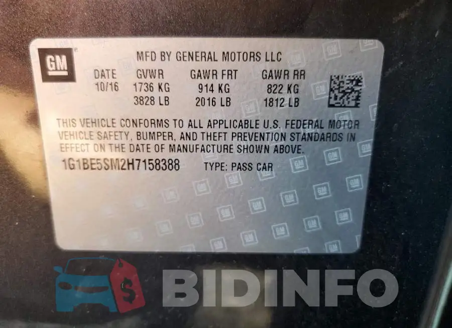1G1BE5SM2H7158388 Photo# 10