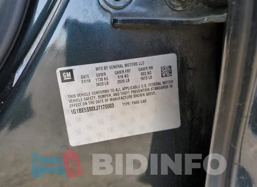 1G1BE5SMXJ7170083 Photo# 10