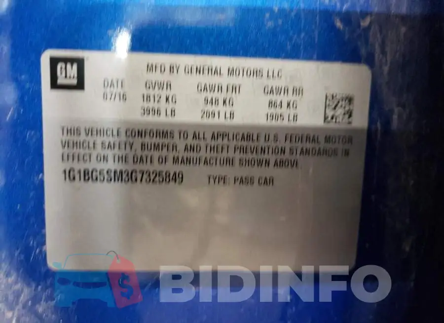 1G1BG5SM3G7325849 Photo# 10