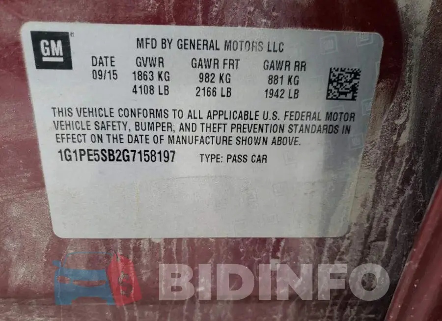 1G1PE5SB2G7158197 Photo# 10