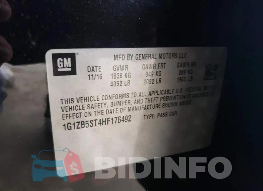 1G1ZB5ST4HF176492 Photo# 10
