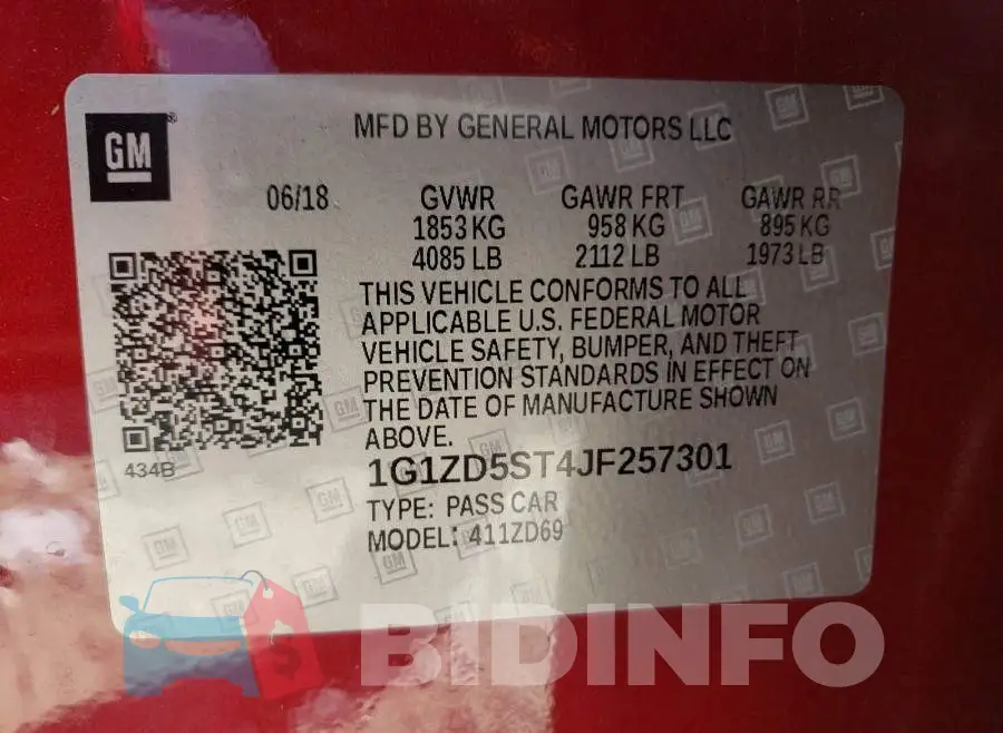 1G1ZD5ST4JF257301 Photo# 10